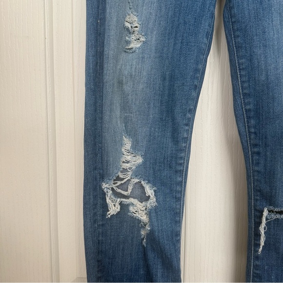 MOTHER Jean Looker Ankle Fray Size 26 Naughty Intentions 26x27.25 blue distress - Picture 8 of 16